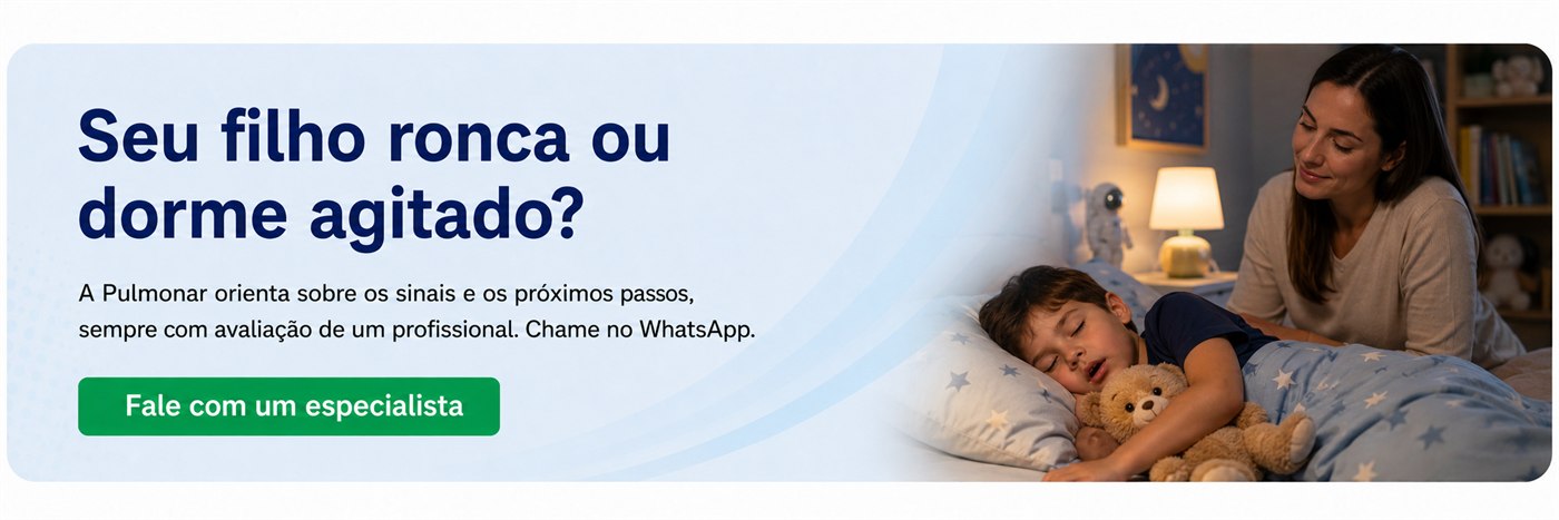 Seu filho ronca ou dorme agitado? Fale com um especialista da Pulmonar em Uberlândia